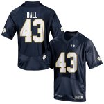 Notre Dame Fighting Irish Men's Brian Ball #43 Navy Blue Under Armour Authentic Stitched College NCAA Football Jersey XWA8599JO